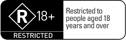 Classification label: R 18 plus restricted: resstricted to people aged 18 years and over.