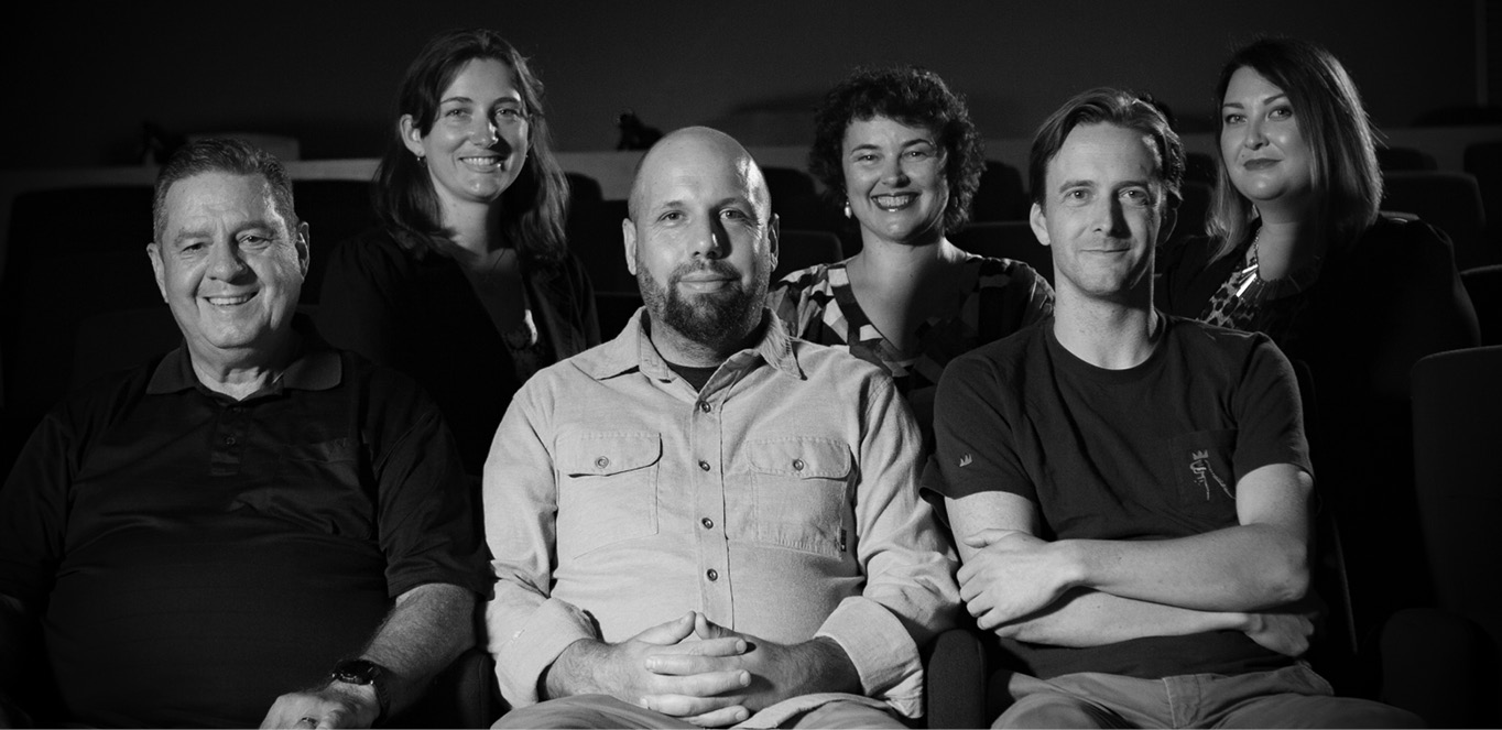 Photo of Classification Board members Ms Ellenor Nixon, Ms Margaret Anderson, Ms Alison Bickerstaff, Mr Ron Delezio, Mr Jarrah Rushton and Mr Thomas Mann